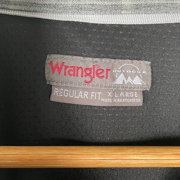 Mens Wrangler Outdoor Button Down Casual LongSleeve Gray Vents Quick Dry Size XL - Picture 6 of 9